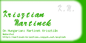 krisztian martinek business card